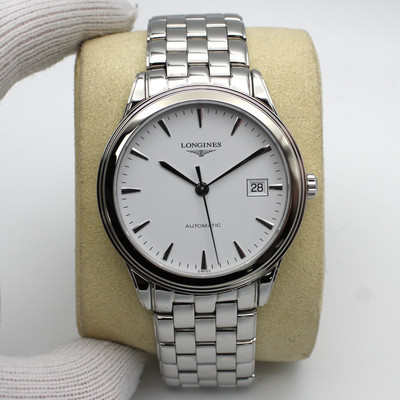 Longines Flagship 38.5mm Steel White Dial Automatic Mens Watch L4.974.4.12.6