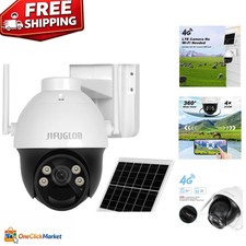 Weather-Proof Cellular Security Camera with 360  View  PIR Motion Sensor