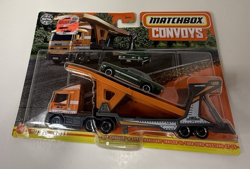 Matchbox convogli 1:64 pressofuso rimorchio trasporto con Ford Mustang GT CS del 1968 - Foto 3 di 3