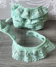 3 Yards Sage Green Ruffled Trim Lace, 1 Inch Wide 9