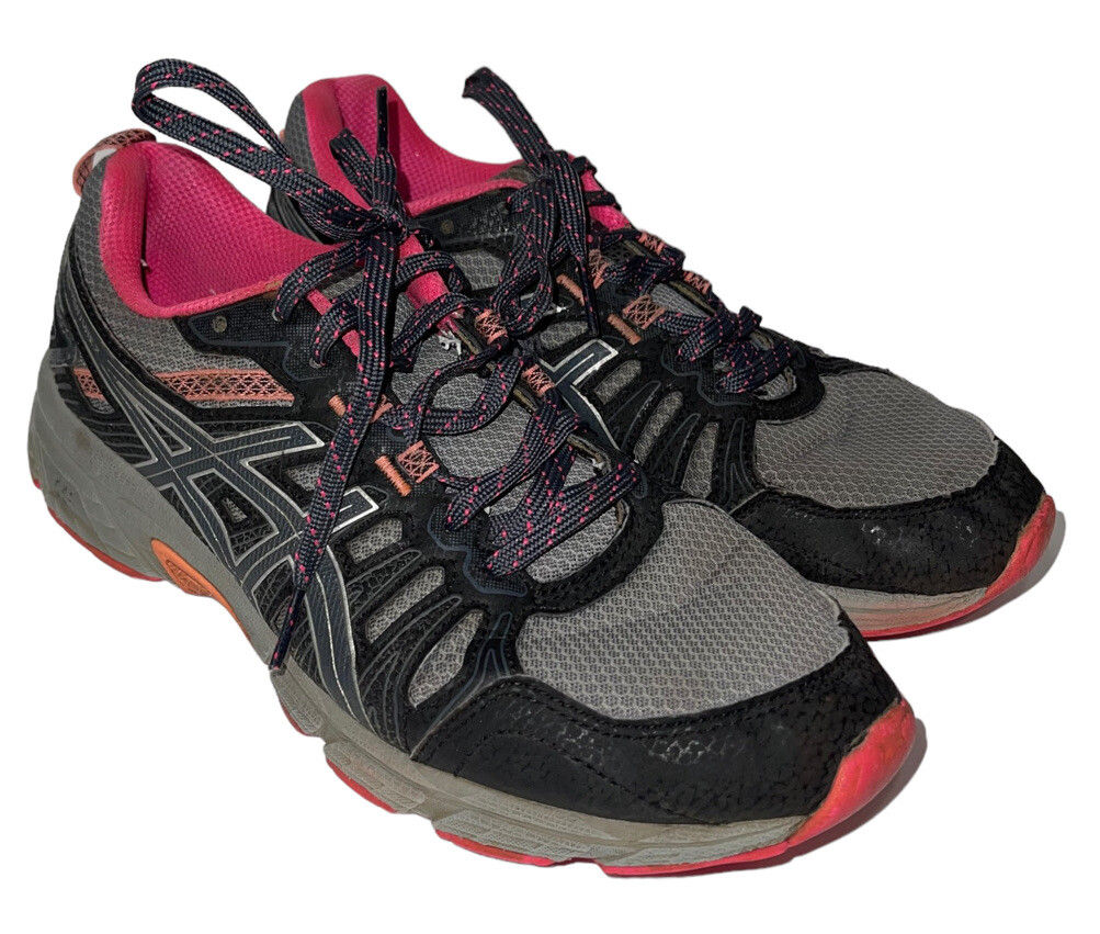 Asics Womens Gel Venture Sneakers Black Pink Size 1012A476 READ