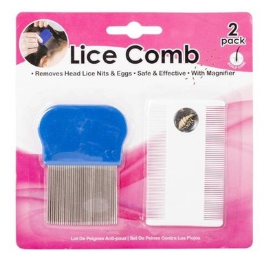 Metal And Plastic Nit Hair Comb Set Magnifier Remove Head Lice