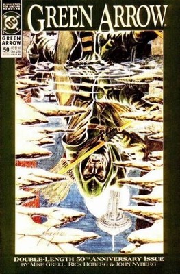 Green Arrow (1988) #  50 (8.0-VF) Mike Grell cover, 50th Anniversary Issue 1991