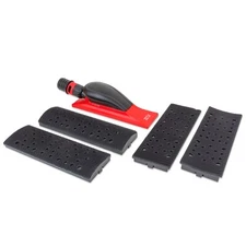 ZETA 2-¾” x 8” Dust-Free Multi Hole Vacuum Hand Sanding Block - Hook & Loop