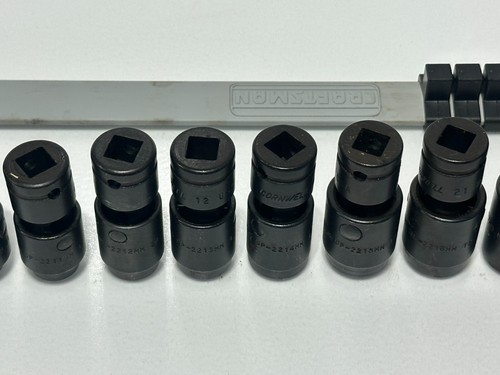 Juego de enchufes de impacto universales giratorios métricos Cornwell Tools EE. UU. 10 piezas - accionamiento de 3/8" - Imagen 8 de 12