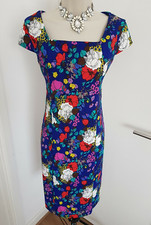 Collection Dress UK 10 Cap Sleeve Floral Party Evening Cocktail Special Occasion