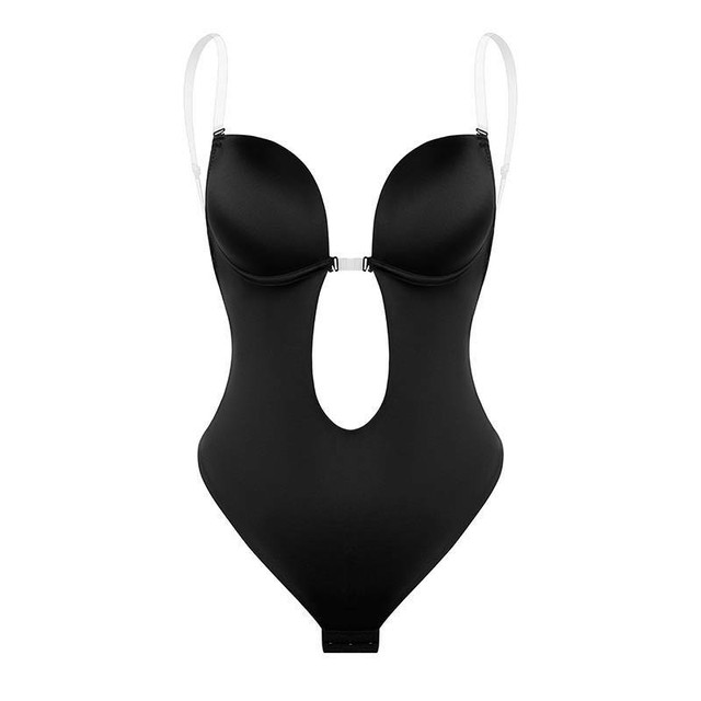 Deep U Plunge shapewear Bodysuit Backless Underwear for Dress Slip Body