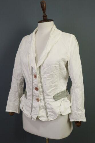 Marithe Francois Girbaud White Linen Sport Blazer Jacket Size USA 29 - Picture 11 of 20
