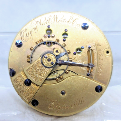ELGIN 1893 Hunter Case Pocket Watch Movement 15 J-18 S !For
