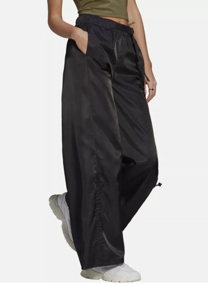 ★adidas originals★W SATIN CARGO PANTS カーゴパンツ★追跡可 NWT Adidas Originals Wide Leg Baggy Satin Cargo Pants