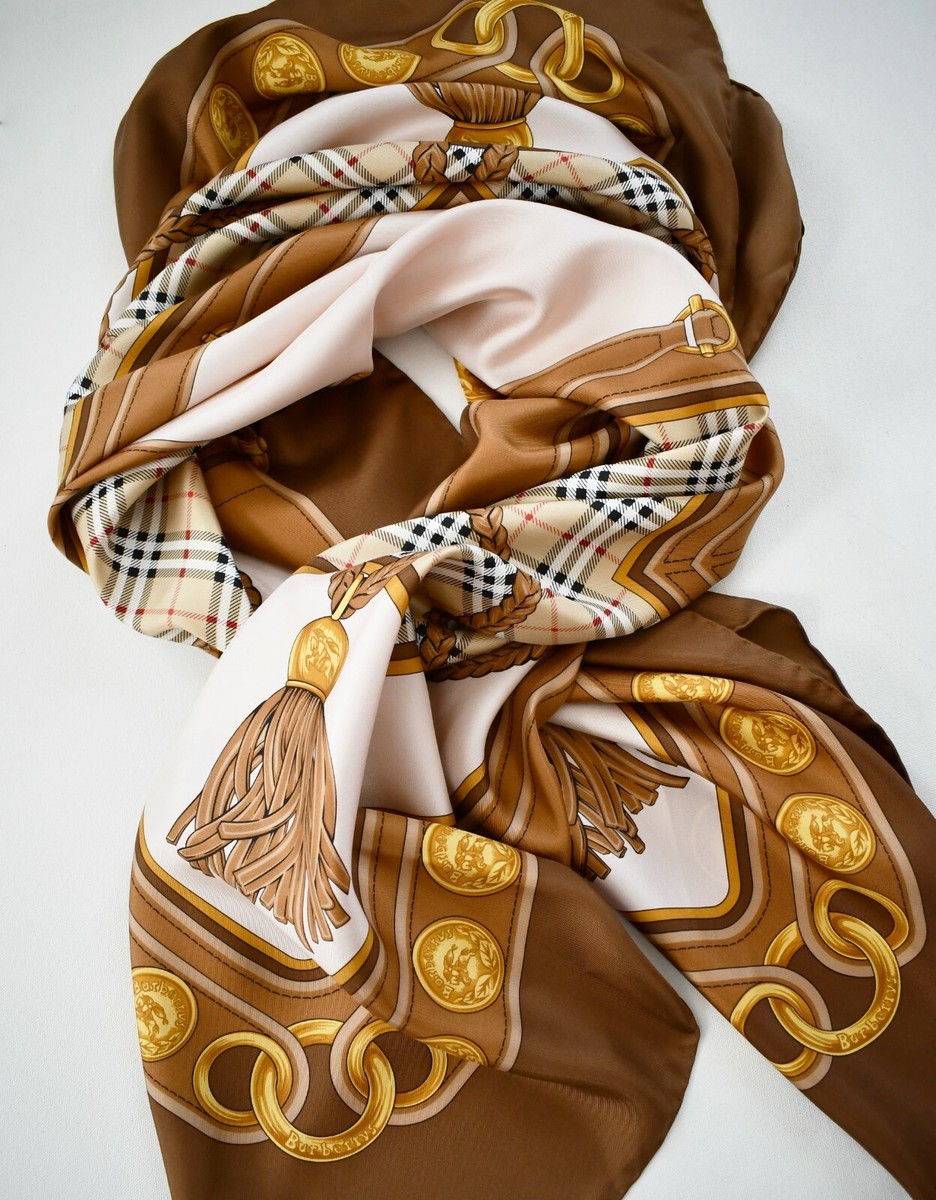 $820 Authentic BURBERRY REISSUED ARCHIVE TASSEL & CHECK Print