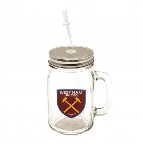 West Ham United Mason Jar Football Fan Gift Officially Licensed