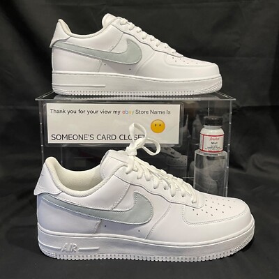 Nike Air Force 1 Low White (Mist Custom Painted Swoosh) SC-#49W