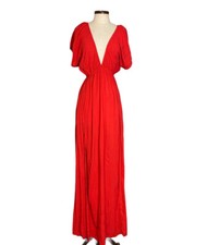 Asos design Low v Maxi Dress Sz 2 Tall Pre Owned
