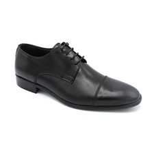 Mens Black Leather Classic Casual Ceremonial Shoes Leather Sole