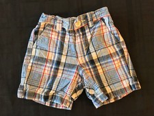 Old Navy Baby Boy Elastic Waist Plaid Shorts 12-18M