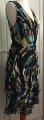 MATTHEW WILLIAMSON for H&M Kleid Dress Volantkleid Seide silk EUR 40 size US 10