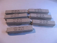 TRW PW10 Ceramic Cement 39 Ohm 10% 10W Resistors High Power 39R - NOS Qty 7