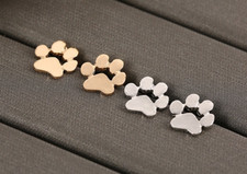 Dog Paw Fashion Stud Earrings - 2 Colors Available