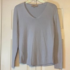 Womens Loft Light Blue V Neck Sweater Size XS