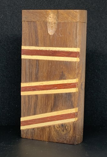 TOBACCO STASH WOODEN BOWL SMOKING 4" DUGOUT SET FLOWER POCKET PORTABLE HITTER OG - Picture 3 of 12