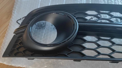 Black Front Fog Grill Grille Light Cover Trim 2pcs For Audi D4PA A8 S8 2015-2017 - Picture 5 of 10