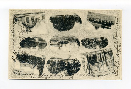 Postal Mansfield MA 1907, Visiones de Mansfield, 9 vistas - Imagen 3 de 5