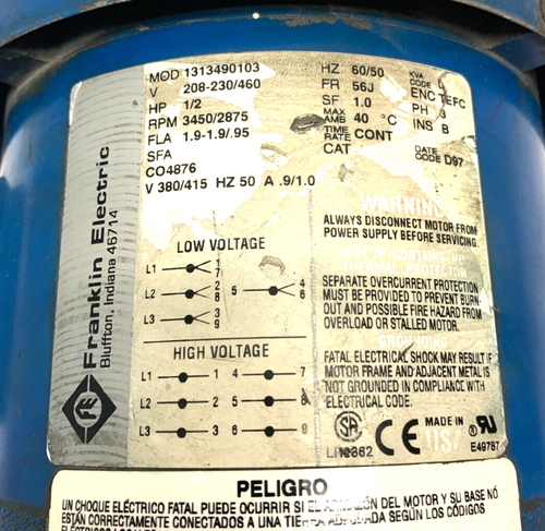 Goulds 1ST1C5F4 NPE Series Centrifugal Pump 1 x 1-1/4-6 3450/2875 RPM 1/2 HP - Picture 5 of 12