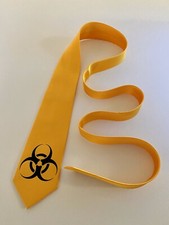 Symbol Bio Hazard Necktie, Yellow Cool Tie, New, Great Quality,2020
