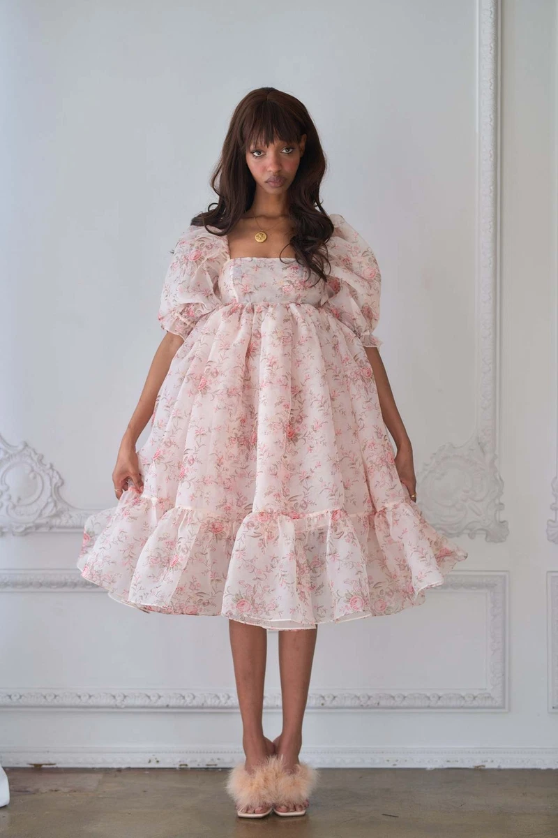 Puff short sleeve best sale dress