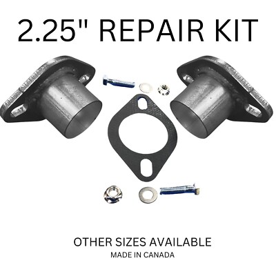 2 1/4" ID Universal Quick Fix Exhaust Oval Flange Repair Pipe Kit