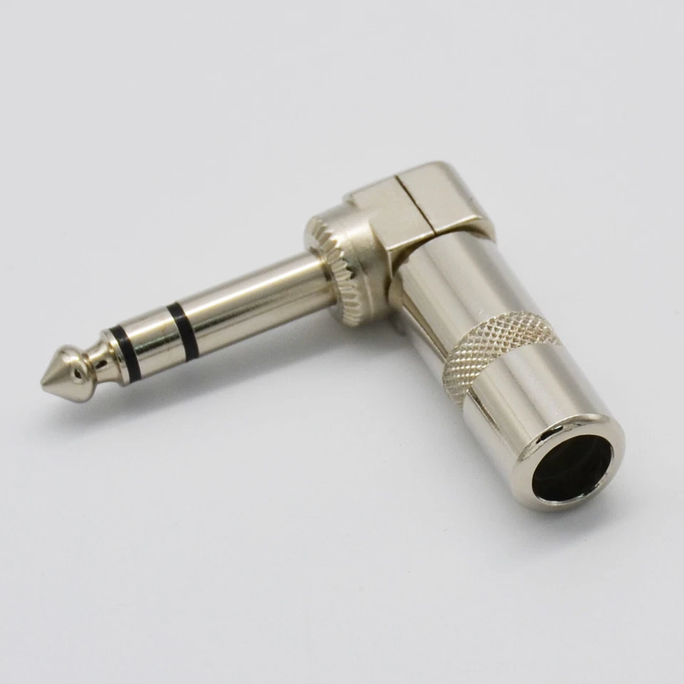 6.35mm Stereo Right Angle plug Male to Dual RCA Male DIY Y Splitter Cable - Image 2 of 4