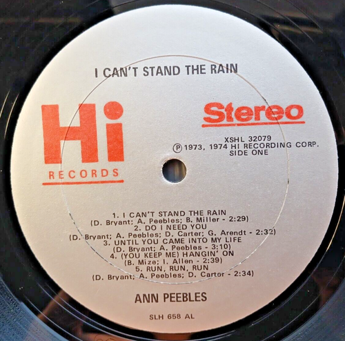 ANN PEEBLES - I CAN'T STAND THE RAIN - LP - VG+ - NICE COPY - XSHL 32079 - Picture 4 of 4