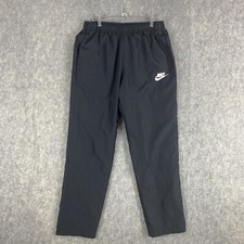Nike Track Pants Womens L Black Mesh Lined Windbreaker