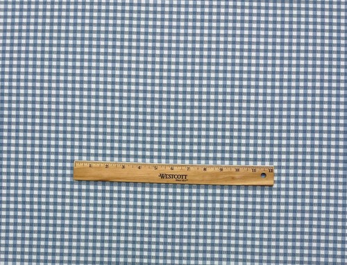 BALLARD DESIGN TILLIE GINGHAM CORNFLOWER BLUE InsideOut® FABRIC BY YARD 56"W - Picture 2 of 6