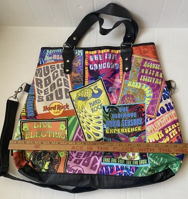 Hard Rock Cafe Retro Music Poster Tote Shoulder Bag Purse  display picture 1