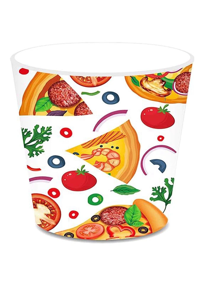 Platos de papel para pizza color comida fiesta platos y servilletas fiesta cumpleaños  Foto 2 de 4