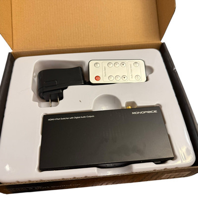 Monoprice Blackbird 4x1 HDMI 1.4 Switch HDCP 1.4 with Toslink and Analog