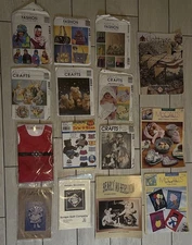 Lot of McCalls mixed Craft Sewing Patterns Bunnies Bears Clothes Scarves Hats 