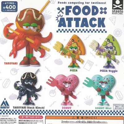 MUUUKTOY FOOD ATTACK 6 Typen Comp Set / Kapselspielzeug Gachapon