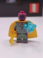 NEW Marvel Vision w/ Mind Stone Custom Lego Minifigure 76032 Avengers