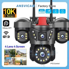 5MP WiFi Camera UHD IPC Outdoor 4 Lens Four Screens PTZ Camera Security Cam CCTV