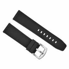 22MM SOFT RUBBER WATCH DIVER BAND STRAP FOR INVICTA RUSSIAN 1959 WATCH BLACK