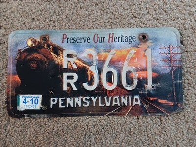Pennsylvania License Plate - Preserve Our Heritage Train - RR 3661 - 2010