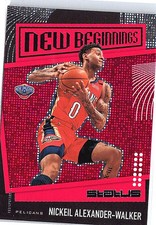2019-20 Panini Status #4 Nickeil Alexander-Walker New Beginnings Red