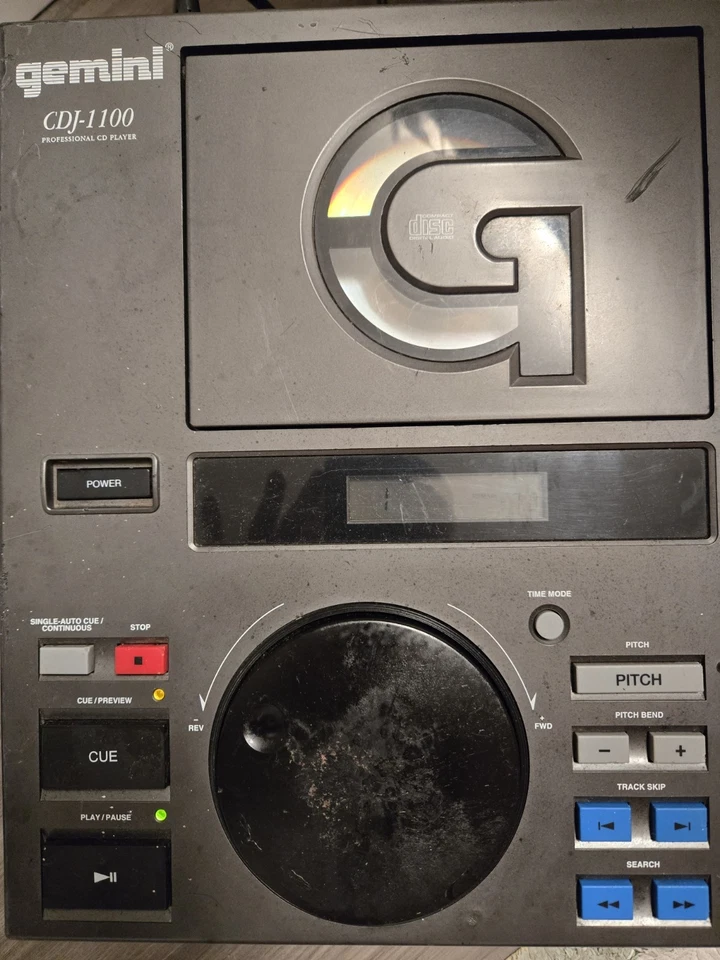 Lote de 2 reproductores de CD DJ profesionales Gemini CDJ-1100 - sin probar / para piezas - con Foto 3 de 4