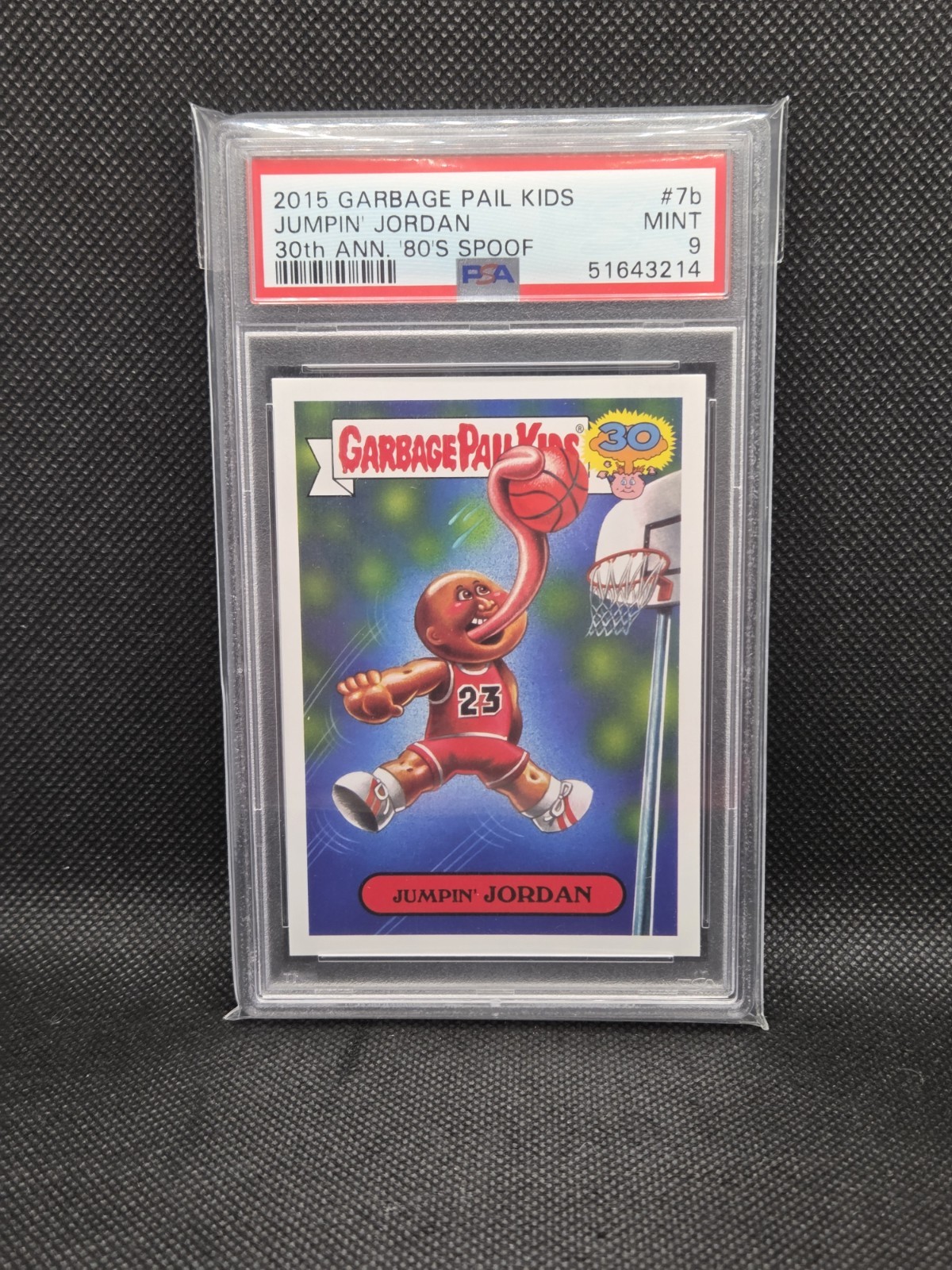 2015 TOPPS GARBAGE PAIL KIDS 30TH ANNIVERSARY ‘80’S SPOOF JUMPIN’ JORDAN PSA 9