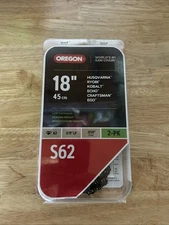 Oregon S62 18" Chainsaw Chain 2 Pack Low Kickback  62 Link 3/8” .050”