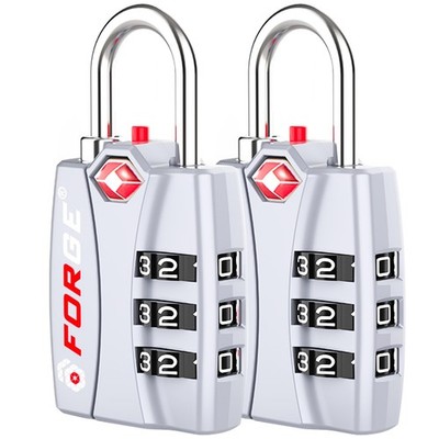 Forge Open Alert TSA Approved Luggage Locks - 3 Digit Combination, Easy Read ...