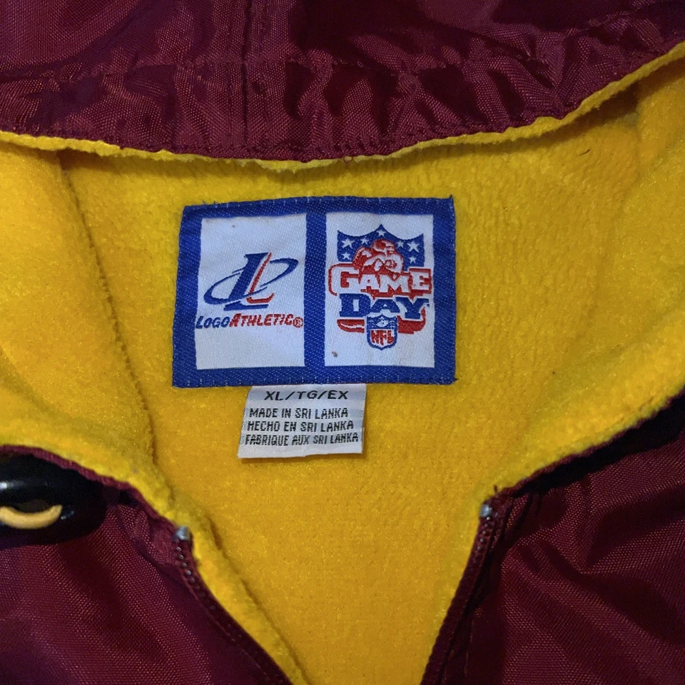 Washington Redskins Jacket XL Vintage Pullover Windbreaker Logo Athletic Gameday - Image 2 of 4